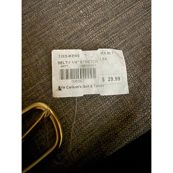 NWT Men's Leather Man LTD Vegetable Tanned Stretch Leather Belt Size 38 - Picture 2 of 6